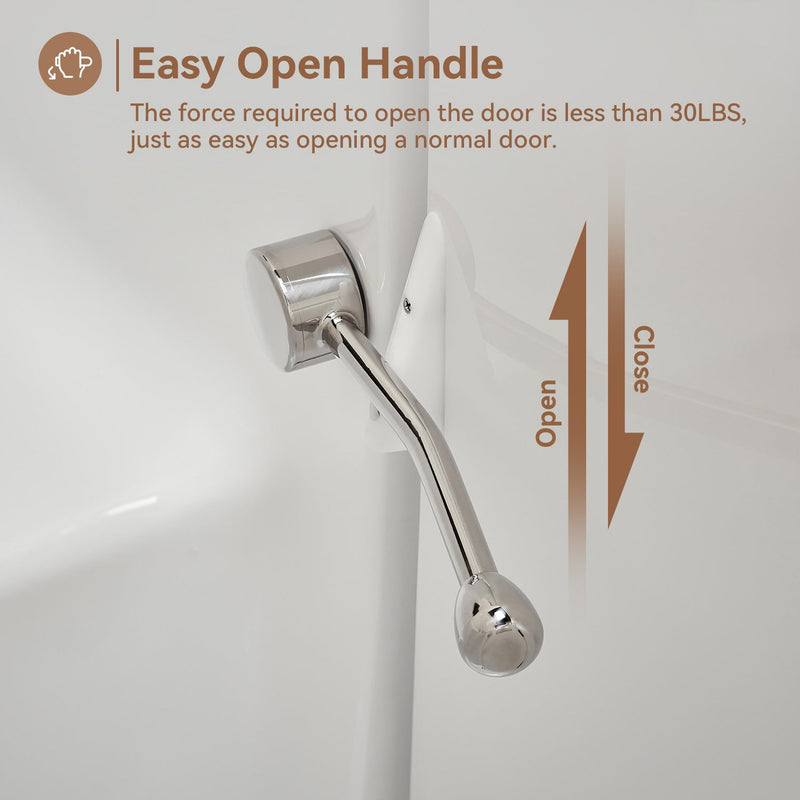 HOROW Walk in Tub with Shower and ADA Compliant for Senior Model WT52-L