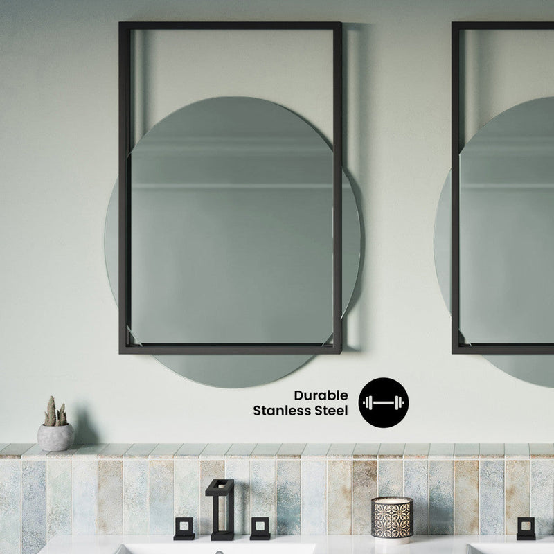Swiss Madison Pierre 35.5 in. Vanity Mirror in Matte Black SM-VM50MB
