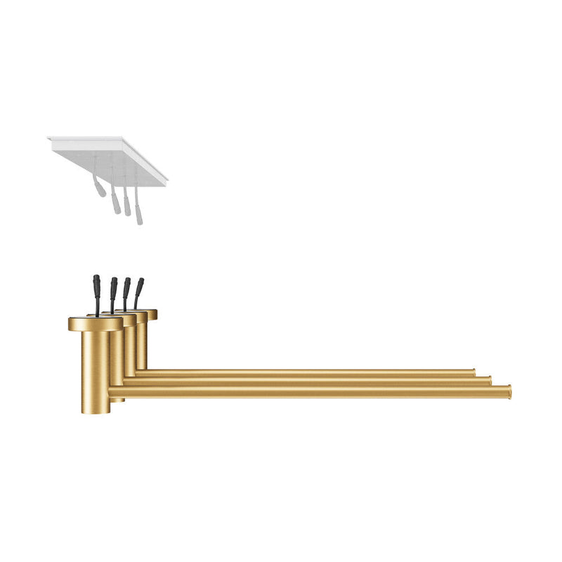 Swiss Madison Claire 3-Bar Electric Towel Warmer in Brushed Gold