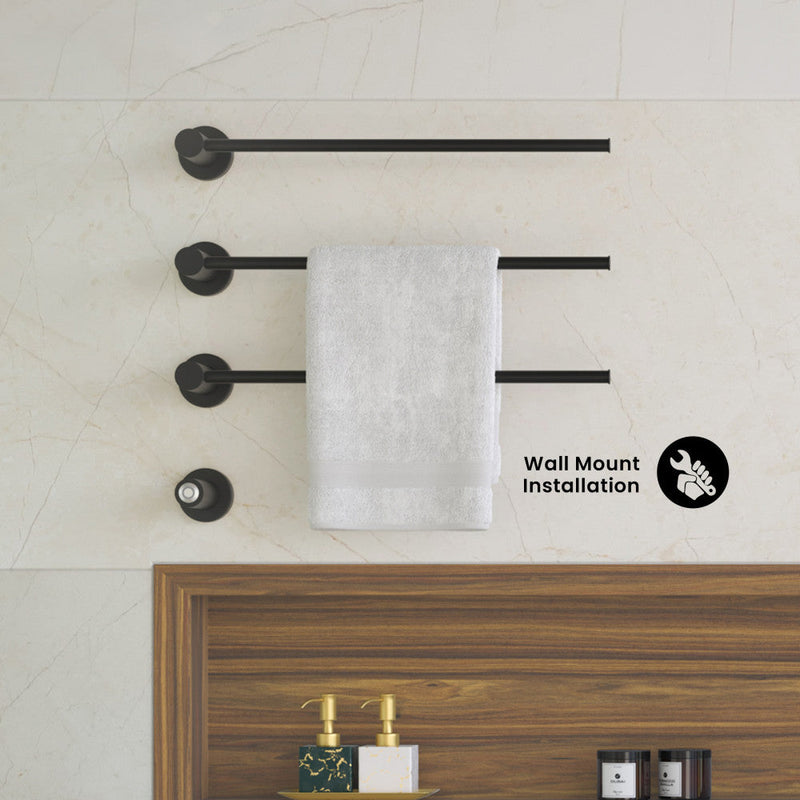 Swiss Madison Claire 3-Bar Electric Towel Warmer in Matte Black