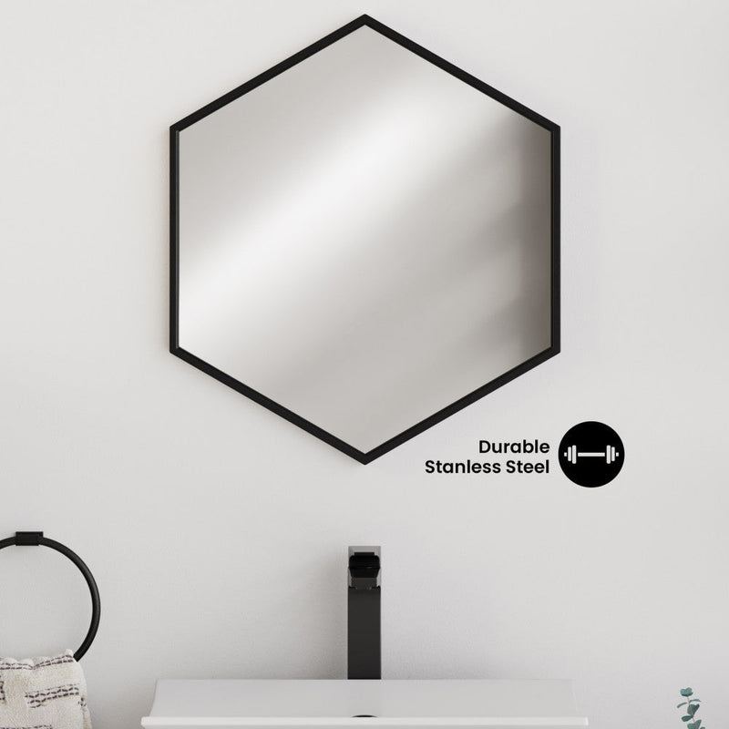 Swiss Madison Annecy 19 in. Vanity Mirror in Phantom Black SM-VM100