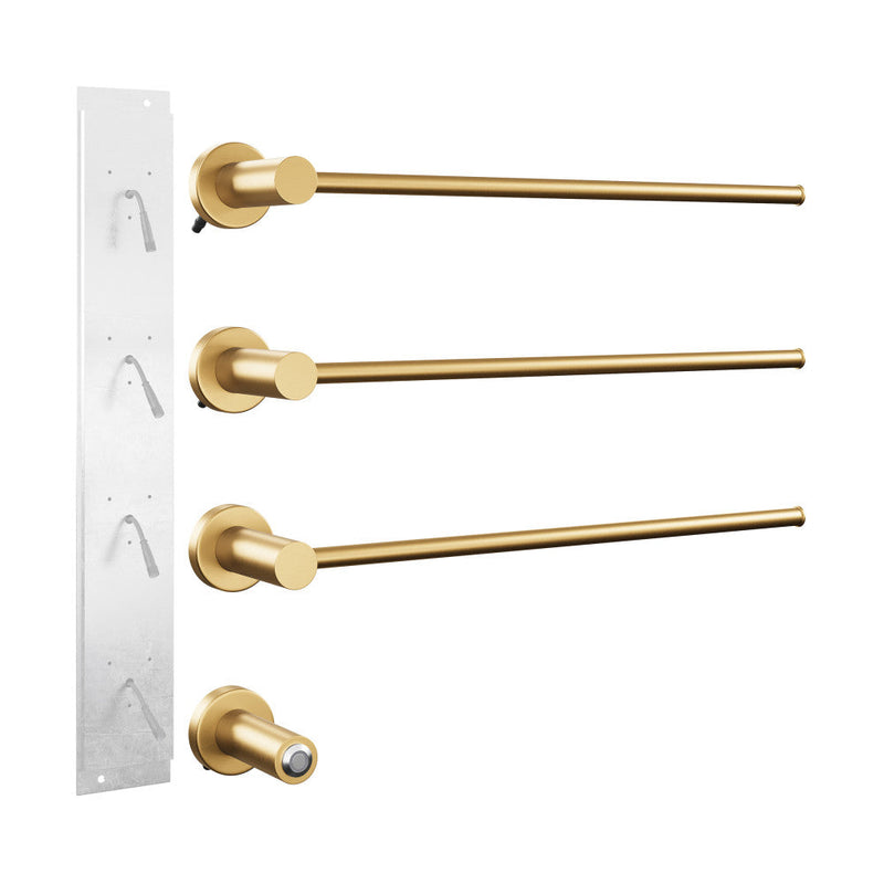 Swiss Madison Claire 3-Bar Electric Towel Warmer in Brushed Gold