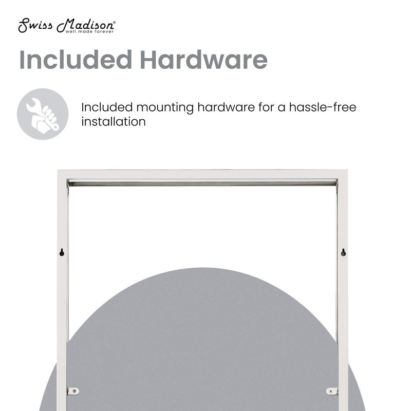 Swiss Madison Pierre 35.5 in. Vanity Mirror in Chrome SM-VM50C
