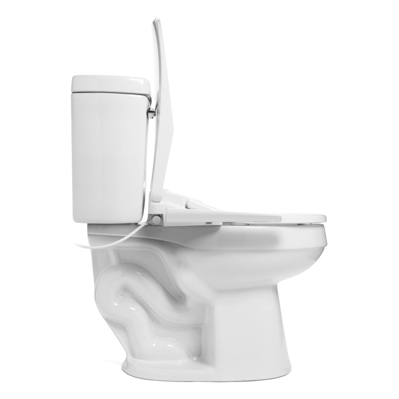 Brondell Swash Thinline T22 Luxury Bidet Toilet Seat with Side Arm Control, Elongated White T22-EW
