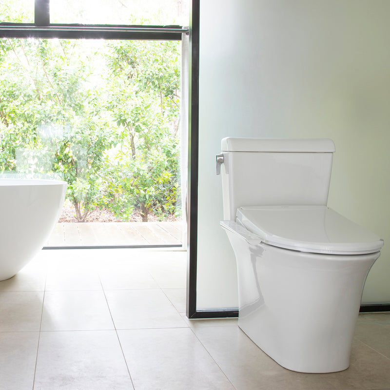 Brondell Swash Thinline T22 Luxury Bidet Toilet Seat with Side Arm Control, Elongated White T22-EW