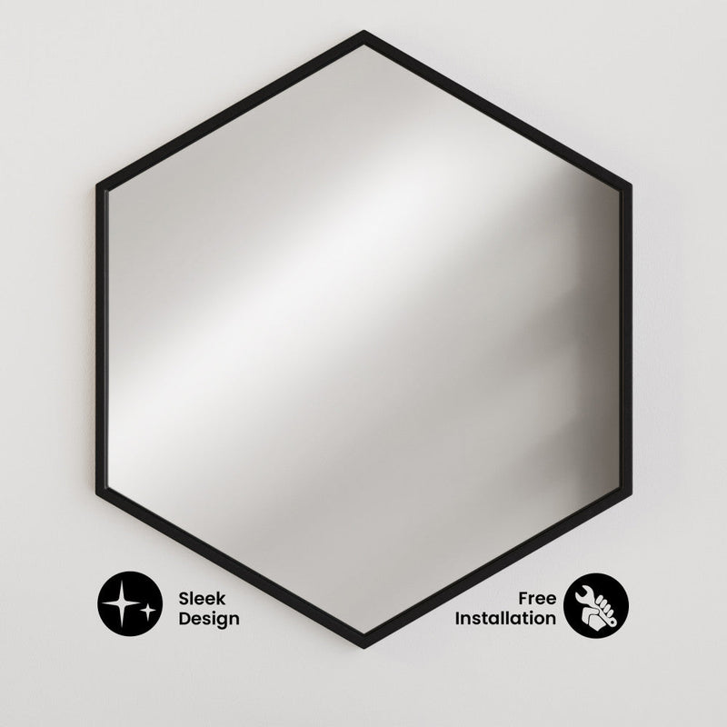 Swiss Madison Annecy 19 in. Vanity Mirror in Phantom Black SM-VM100