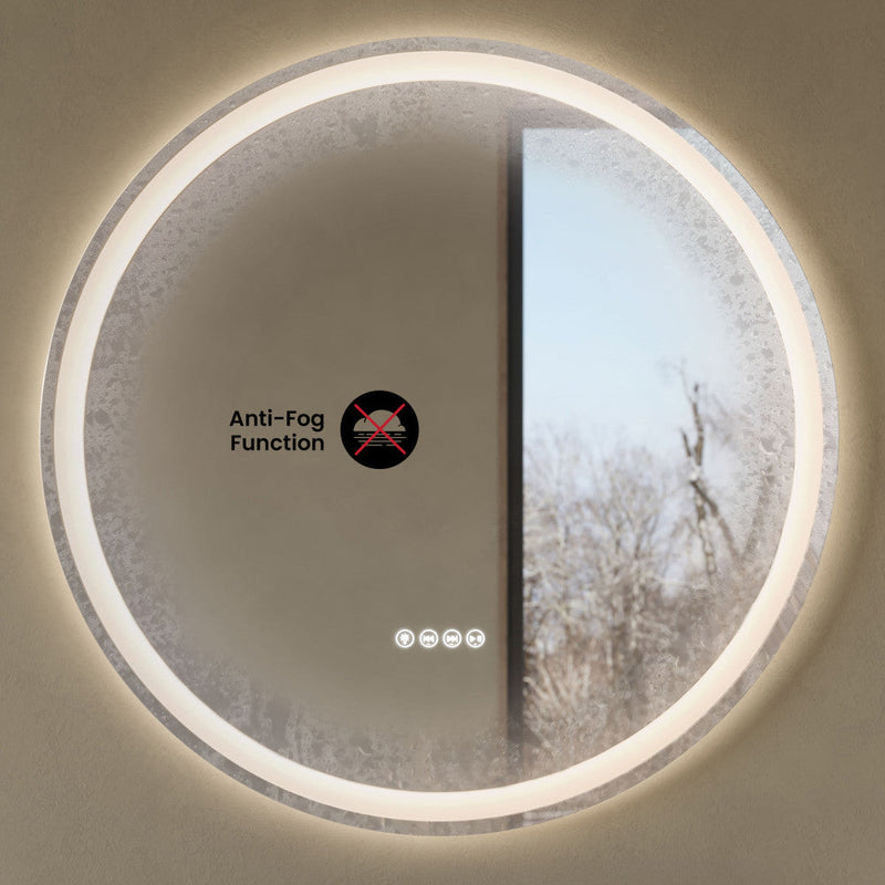 Swiss Madison Monaco 32 in. Round LED Anti-Fog Smart Mirror with Bluetooth SM-VM1001CH