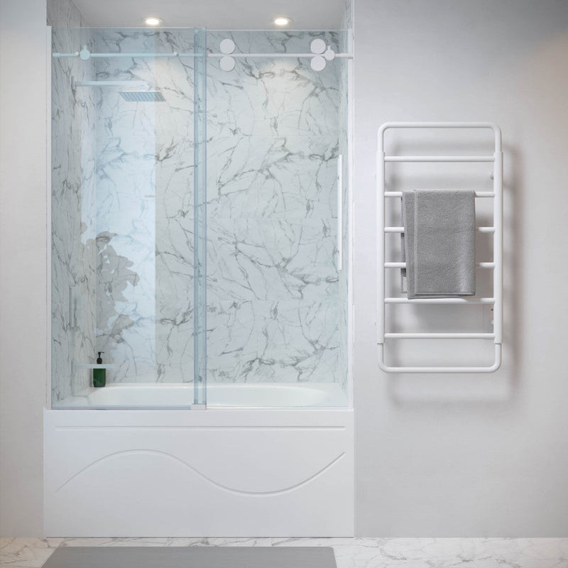 Swiss Madison Ivy 8-Bar Electric Towel Warmer in Matte White