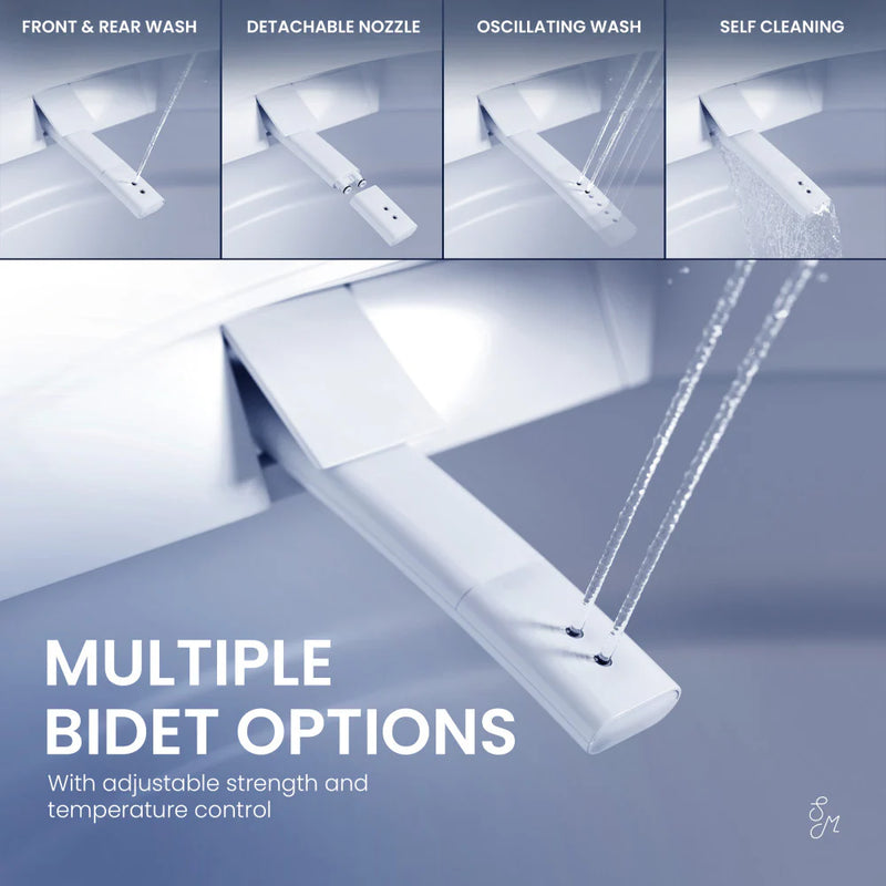 Swiss Madison Viro Smart Tankless Elongated Toilet and Bidet, Touchless Vortex Dual-Flush 1.1/1.6 gpf SM-ST060