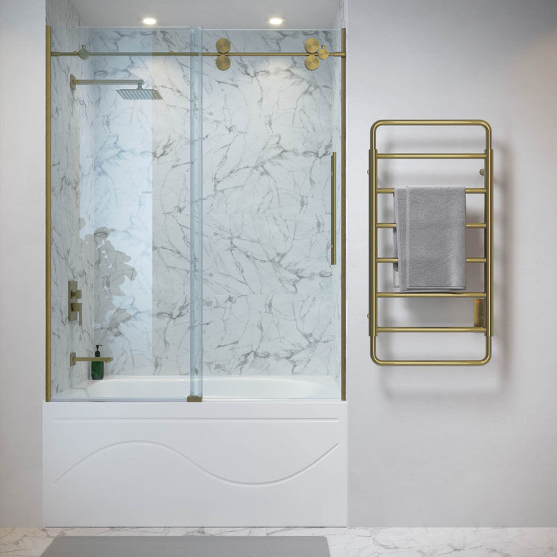 Swiss Madison Ivy 8-Bar Electric Towel Warmer in Brushed Gold