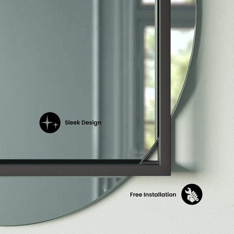 Swiss Madison Pierre 35.5 in. Vanity Mirror in Matte Black SM-VM50MB