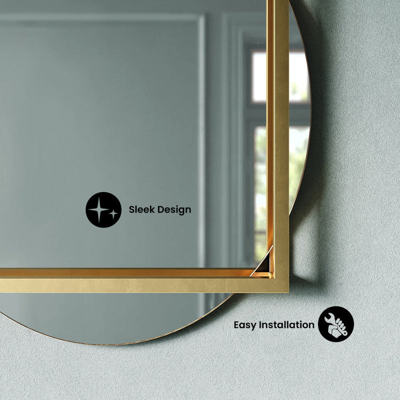 Swiss Madison Pierre 35.5 in. Vanity Mirror in Brushed Gold SM-VM50BG