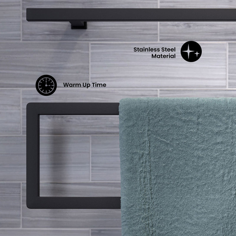 Swiss Madison Voltaire 5-Bar Electric Towel Warmer in Matte Black