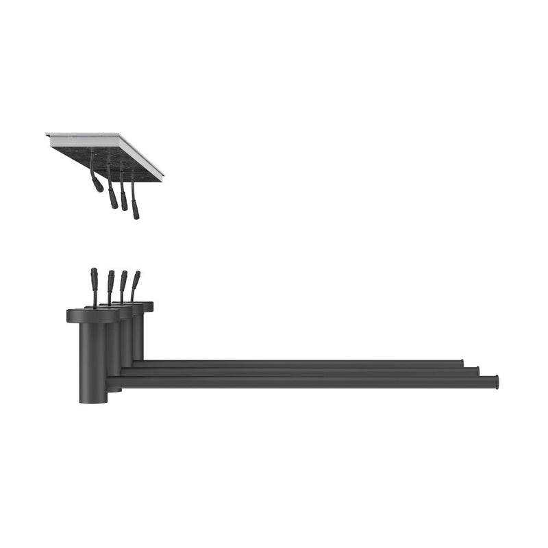 Swiss Madison Claire 3-Bar Electric Towel Warmer in Matte Black