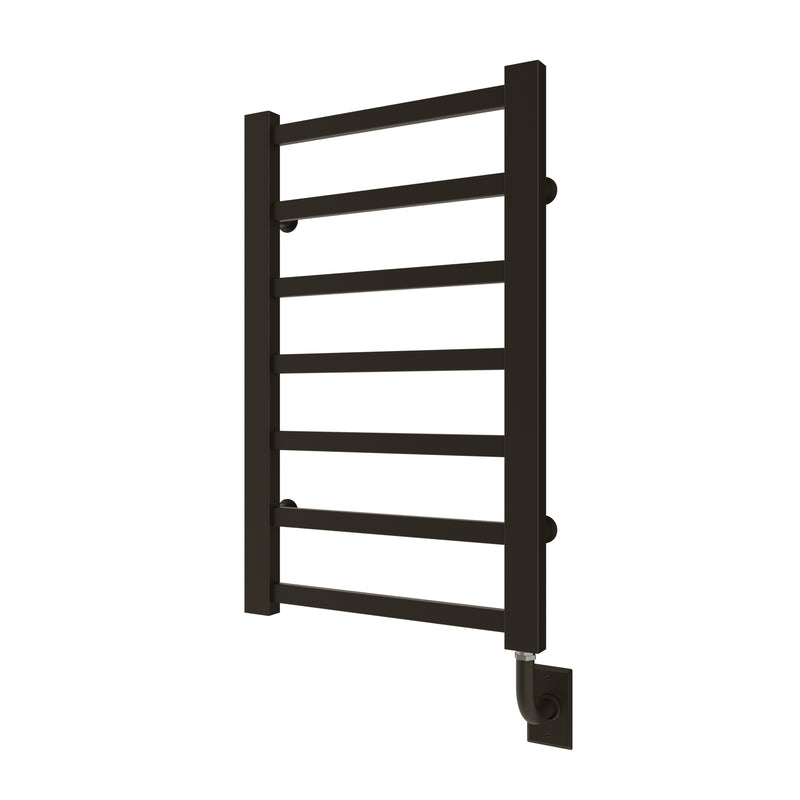 ICO Milano electric hardwired towel warmer, 19.5 x 31 in, Matte Black