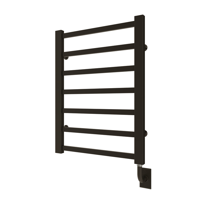 ICO Milano electric hardwired towel warmer, 23.5 x 31 in, Matte Black