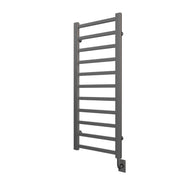 ICO Milano electric hardwired towel warmer, 19.5 x 50.5 in, Brushed Nickel