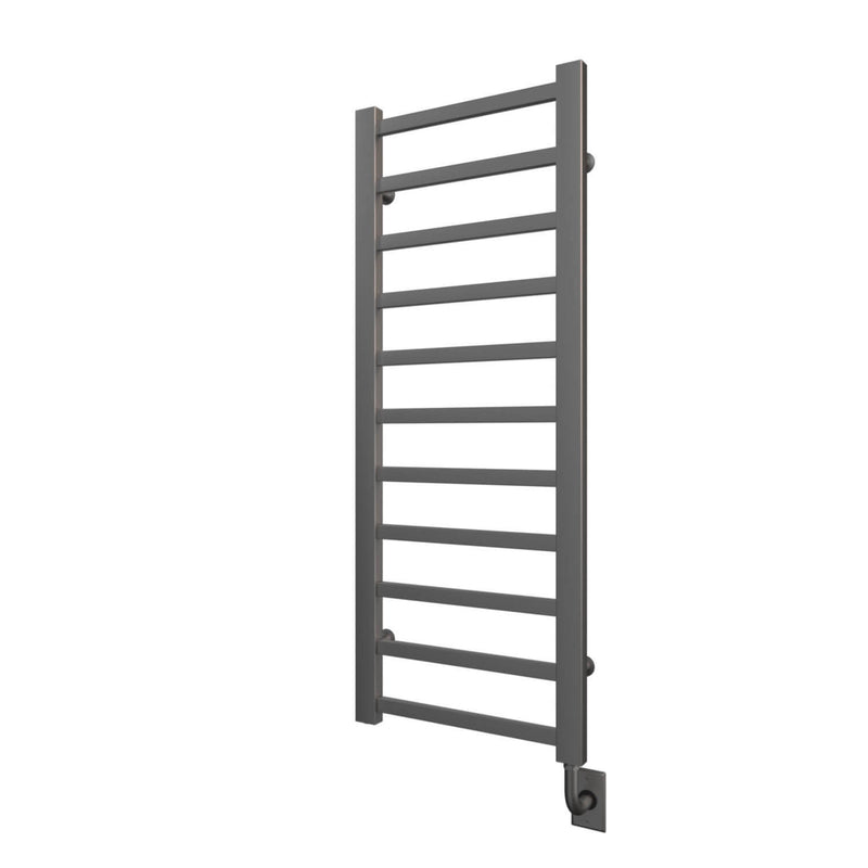 ICO Milano electric hardwired towel warmer, 19.5 x 50.5 in, Brushed Nickel