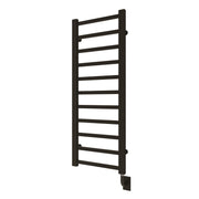 ICO Milano electric hardwired towel warmer, 19.5 x 50.5 in, Matte Black