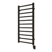 ICO Milano electric hardwired towel warmer, 23.5 x 50.5 in, Matte Black