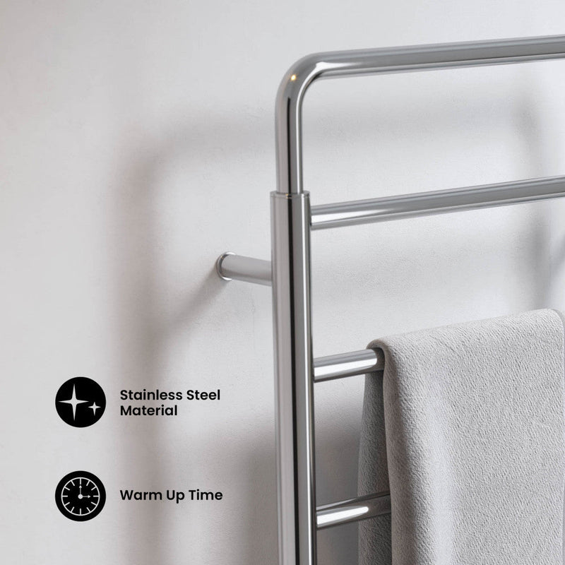 Swiss Madison Ivy 8-Bar Electric Towel Warmer in Chrome