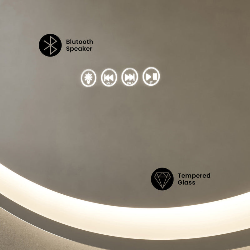 Swiss Madison Monaco 32 in. Round LED Anti-Fog Smart Mirror with Bluetooth SM-VM1001CH
