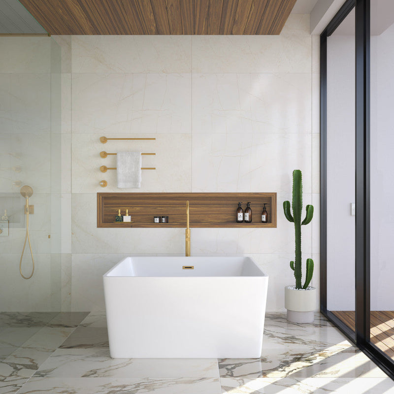 Swiss Madison Claire 3-Bar Electric Towel Warmer in Brushed Gold