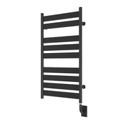 ICO Romano electric hardwired towel warmer, 19.5 x 37 in, Matte Black