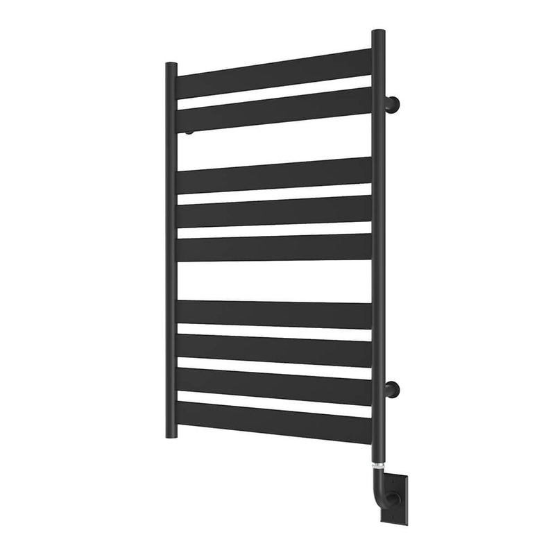 ICO Romano electric hardwired towel warmer, 23.5 x 37 in, Matte Black