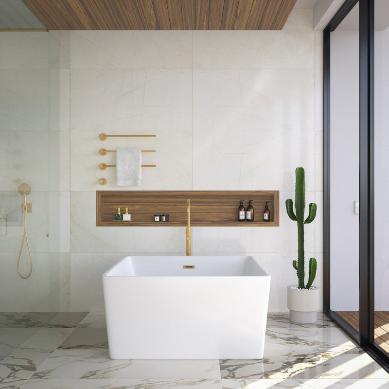 Swiss Madison Claire 3-Bar Electric Towel Warmer in Brushed Gold