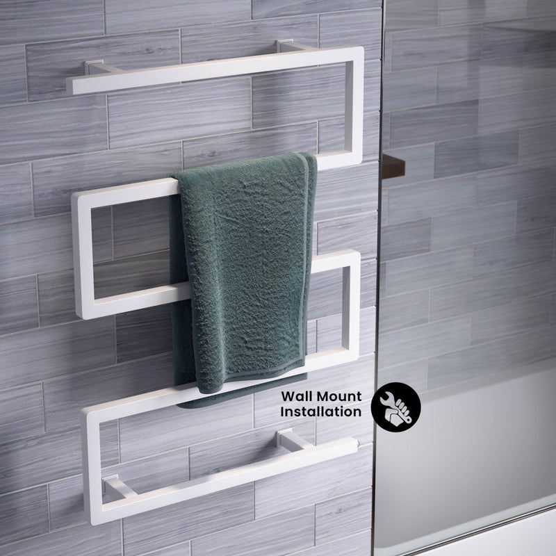 Swiss Madison Voltaire 5-Bar Electric Towel Warmer in Matte White