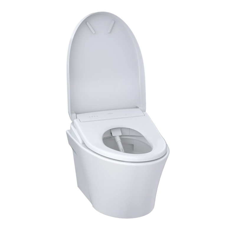 TOTO WASHLET+ AP Wall Hung Elongated Toilet Bowl with S7 Contemporary Bidet Seat Matte Silver CWT4264726CMFG#MS