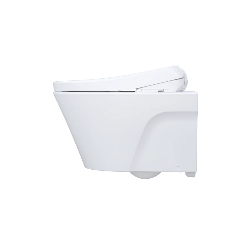 TOTO WASHLET+ AP Wall Hung Elongated Toilet with S7A Contemporary Bidet Seat Matte Silver CWT4264736CMFGA#MS