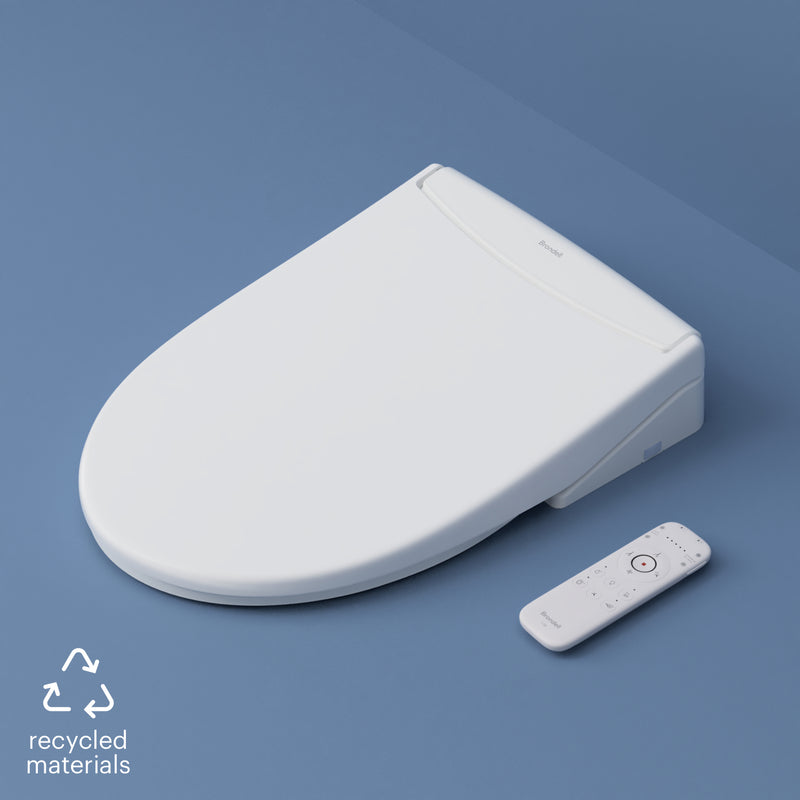 Brondell Swash Eco Thinline T66 Luxury Bidet Toilet Seat with Remote Control, Elongated, White T66-EW