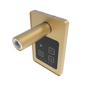 Amba Touch Digital Heat Controller in Satin Brass, side view