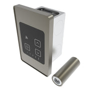 Amba Remote Touch Digital Heat Controller in Brushed Bronze, a dark bronze finish, side view