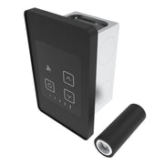 Amba Remote Touch Digital Heat Controller in Matte Black, side view