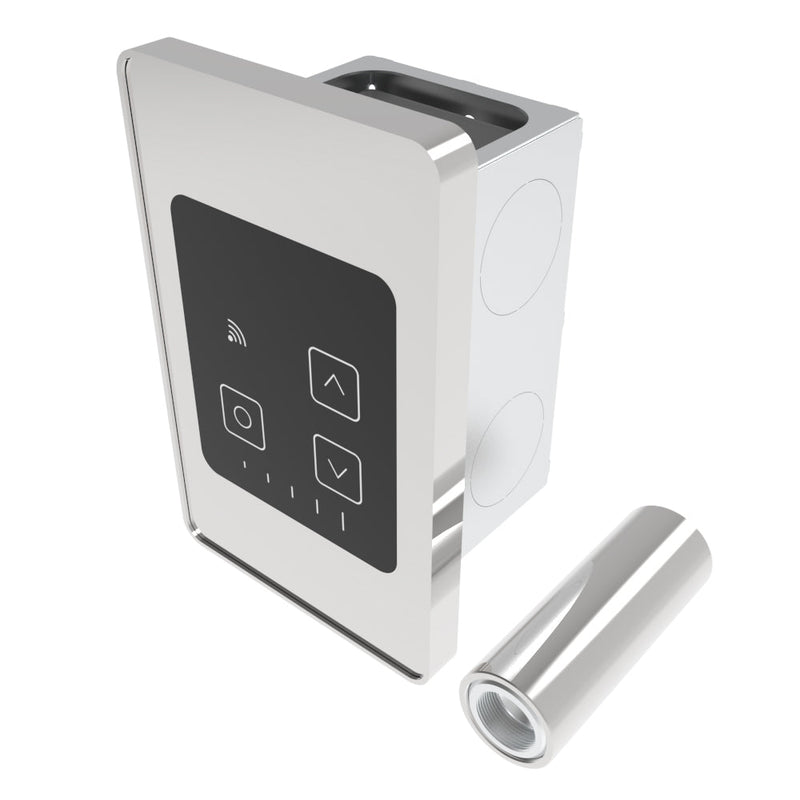 Amba Remote Touch Digital Heat Controller in Polished, side view