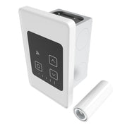 Amba Remote Touch Digital Heat Controller in White, side view