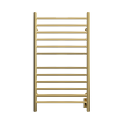 Amba Radiant Large 12 Bar Towel Warmer in Polished Gold, front view