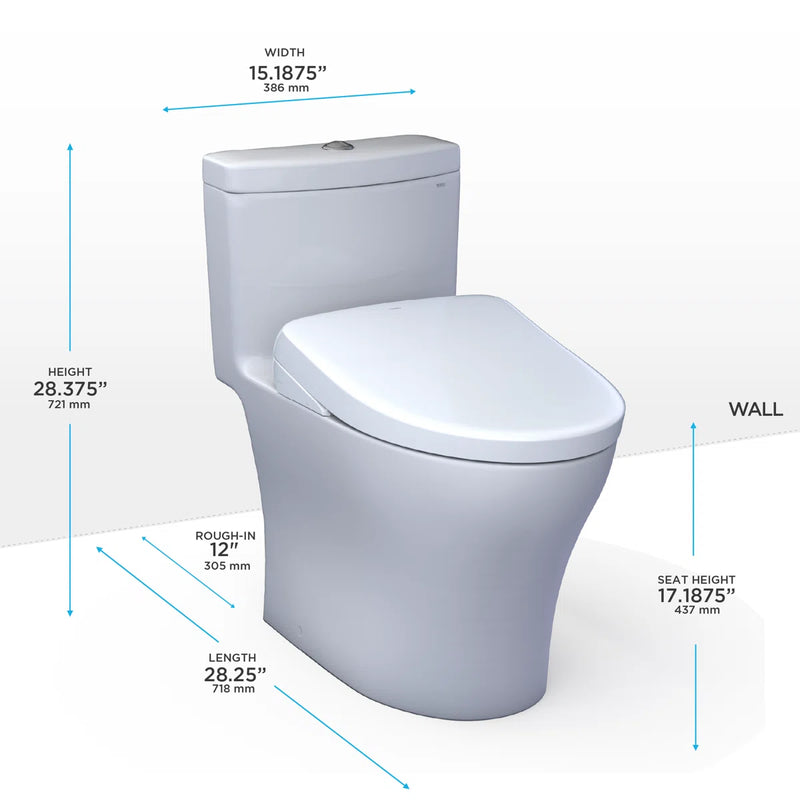 TOTO Aquia IV One-Piece Toilet WASHLET+ S7A  MW6464736CEMFGNA#01