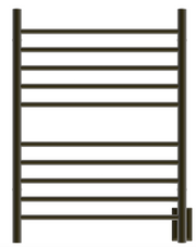 Amba Radiant Straight 10 Bar Towel Warmer in Brushed Bronze, front view