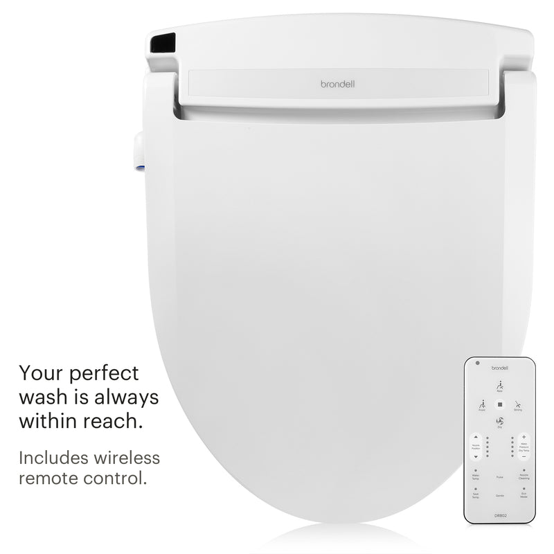 Brondell Swash Select DR802 Bidet Seat with Warm Air Dryer and Deodorizer DR802