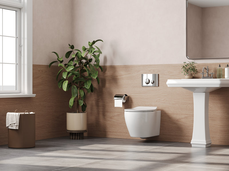 DeerValley LIBERTY Wall-Hung Elongated Toilet, 1.1/1.6GPF Dual-Flush with Multiple Colors DV-1F0069