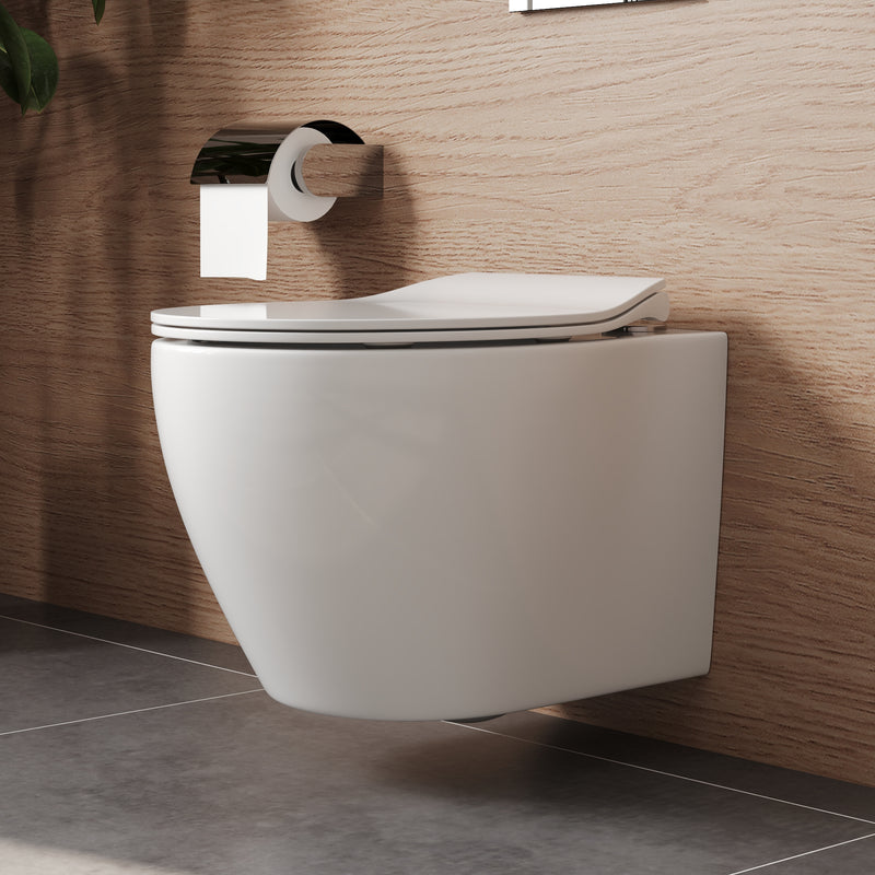 DeerValley LIBERTY Wall-Hung Elongated Toilet, 1.1/1.6GPF Dual-Flush with Multiple Colors DV-1F0069