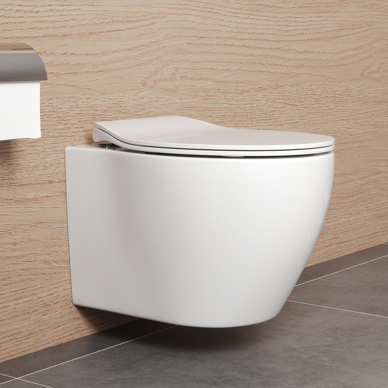 DeerValley LIBERTY Wall-Hung Elongated Toilet, 1.1/1.6GPF Dual-Flush with Multiple Colors DV-1F0069