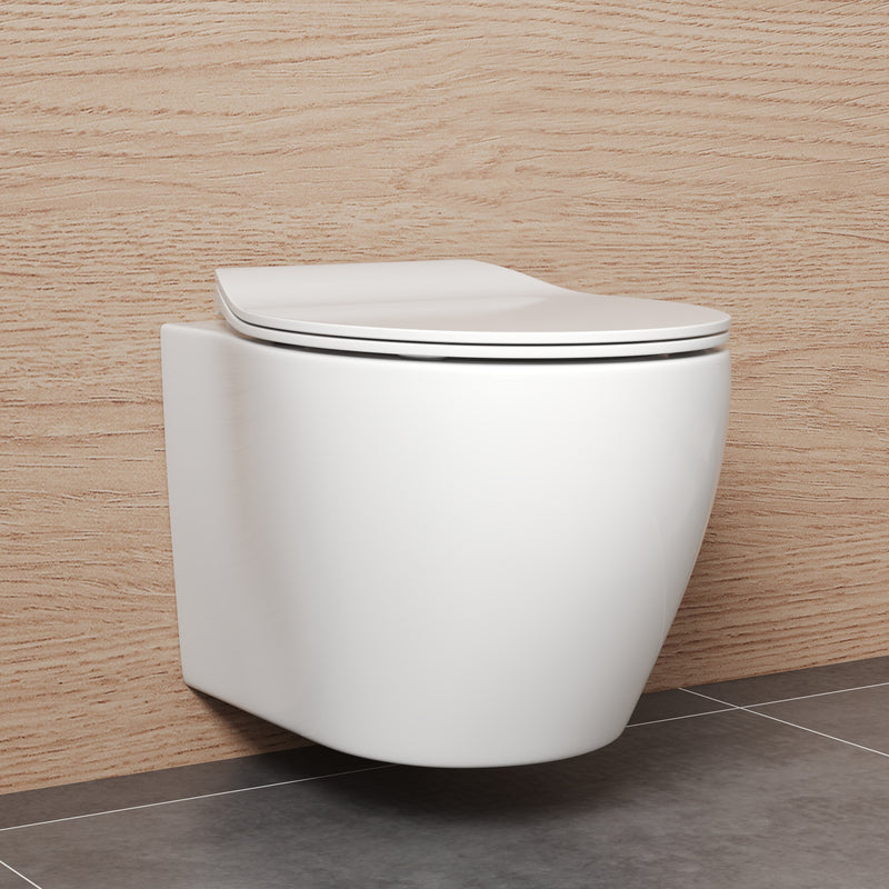 DeerValley LIBERTY Wall-Hung Elongated Toilet, 1.1/1.6GPF Dual-Flush with Multiple Colors DV-1F0069