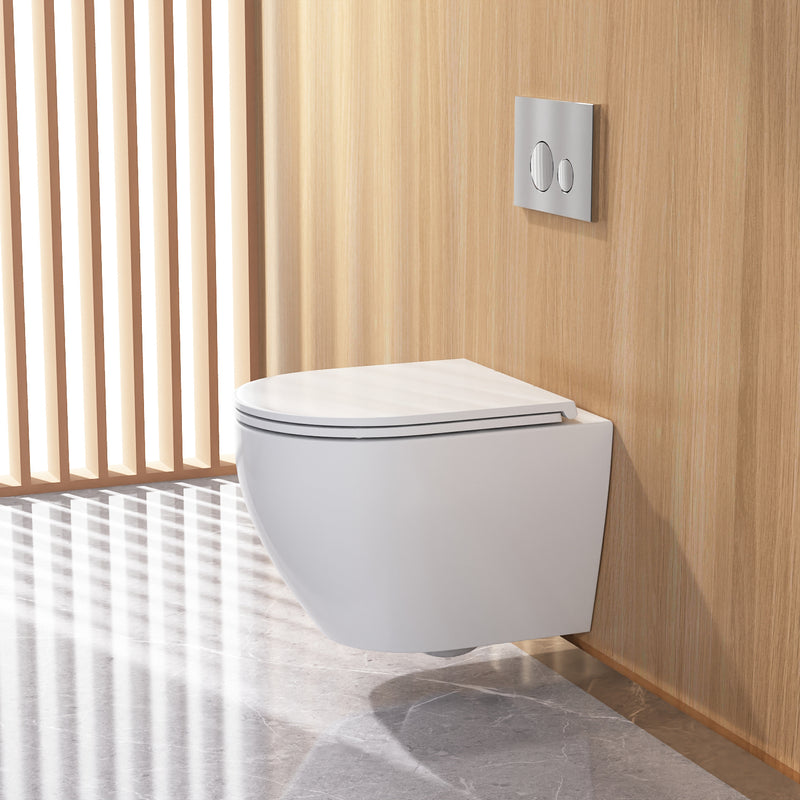 DeerValley LIBERTY Wall-Hung Elongated Toilet, 1.1/1.6GPF Siphon Flushing with Multiple Colors DV-1F0070