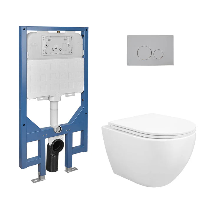 DeerValley LIBERTY Wall-Hung Elongated Toilet, 1.1/1.6GPF Siphon Flushing with Multiple Colors DV-1F0070