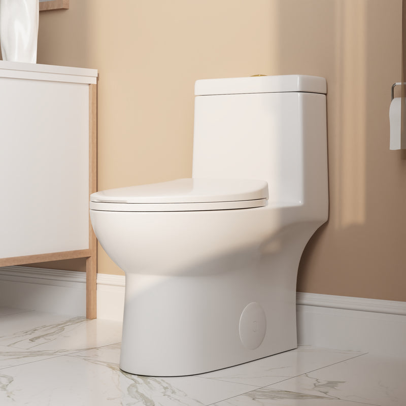 DeerValley ALLY One-Piece Elongated Toilet, 1.1/1.6GPF Dual-Flush with Multiple Colors DV-1F52816